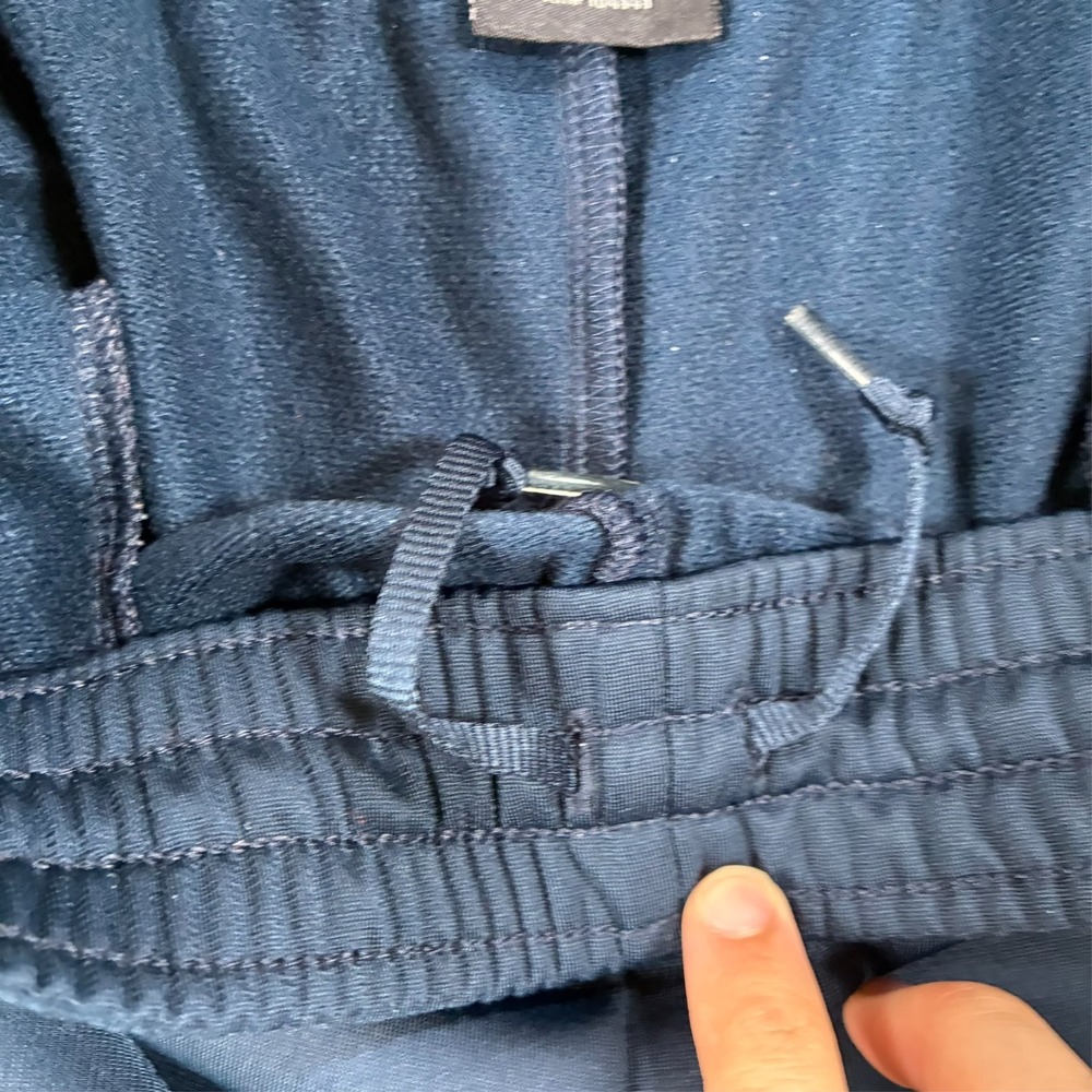 Reebok Track Pants Mens Size XL Navy Blue Orange Pull On Athletic Warm Up Y2K - Picture 3 of 11